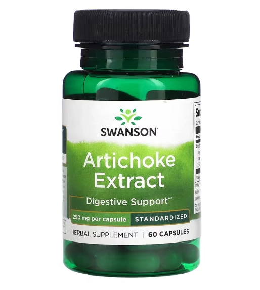 Extrato de Alcachofra, 250mg, 60 Cápsulas, Swanson