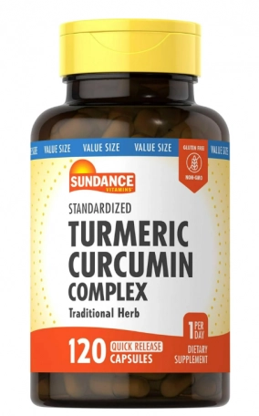 Curcumina de Cúrcuma, Turmeric Complex, Com Extrato de Pimenta Preta, 60 Cápsulas, Sundance