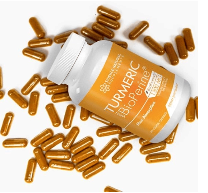 Turmeric, Cúrcuma com Bioperine 1300mg, 60 Cápsulas, Science Natural 