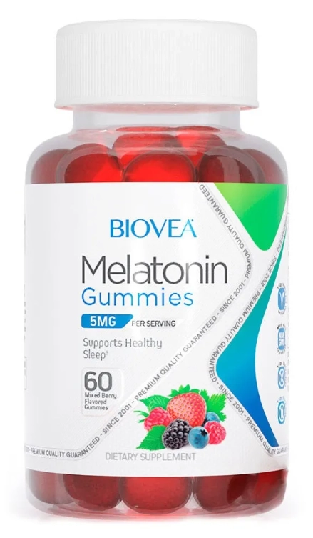 Melatonina 5mg, 60 Gomas Mix de Frutas, Biovea