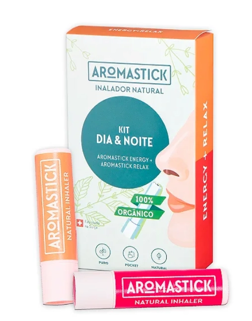 Kit Aromastick inalador Dia e Noite, Relax + Energy , Aromaterapia