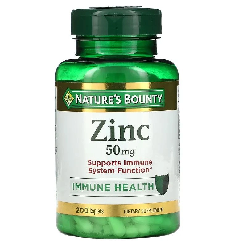 Zinco, 50mg, 200 Cápsulas, Nature's Bounty