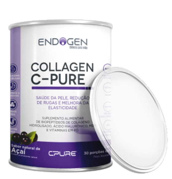 Collagen C-PURE, Colágeno 300g Sabor Açaí, Endogen