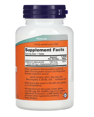 Selênio, 100mcg, 250 Comprimidos, Now