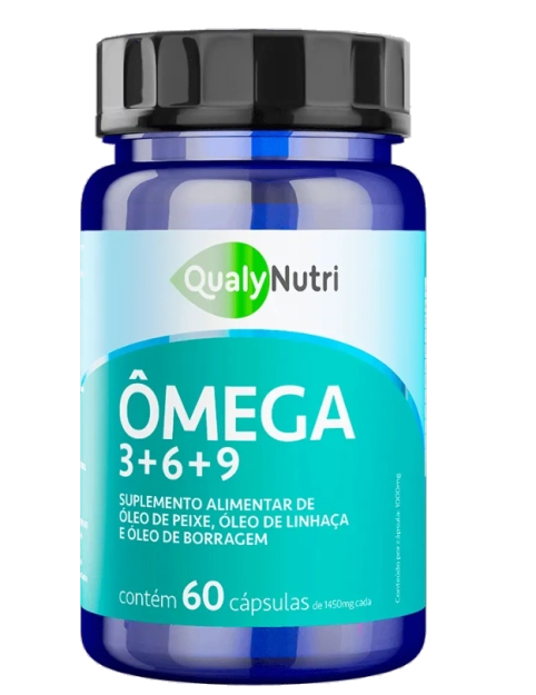 Ômega 3 6 9, 1000mg, 60 Cápsulas, QualyNutri