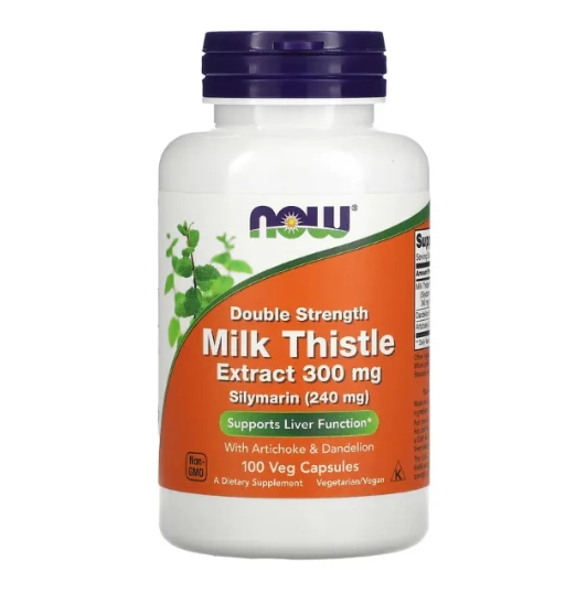 Milk Thistle, Silymarin de Dosagem Dupla, 300 mg, 100 Cápsulas, Now