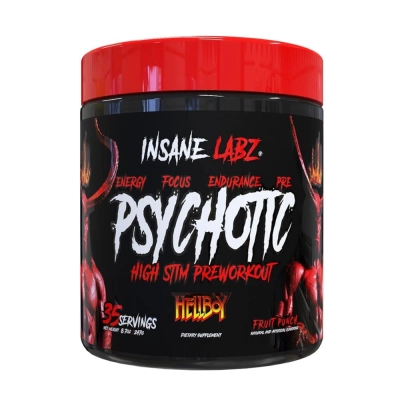 Pré-Treino Psychotic Hellboy, 35 Doses (Beta-Alanina, Citrulina e Cafeína), Insane Labz
