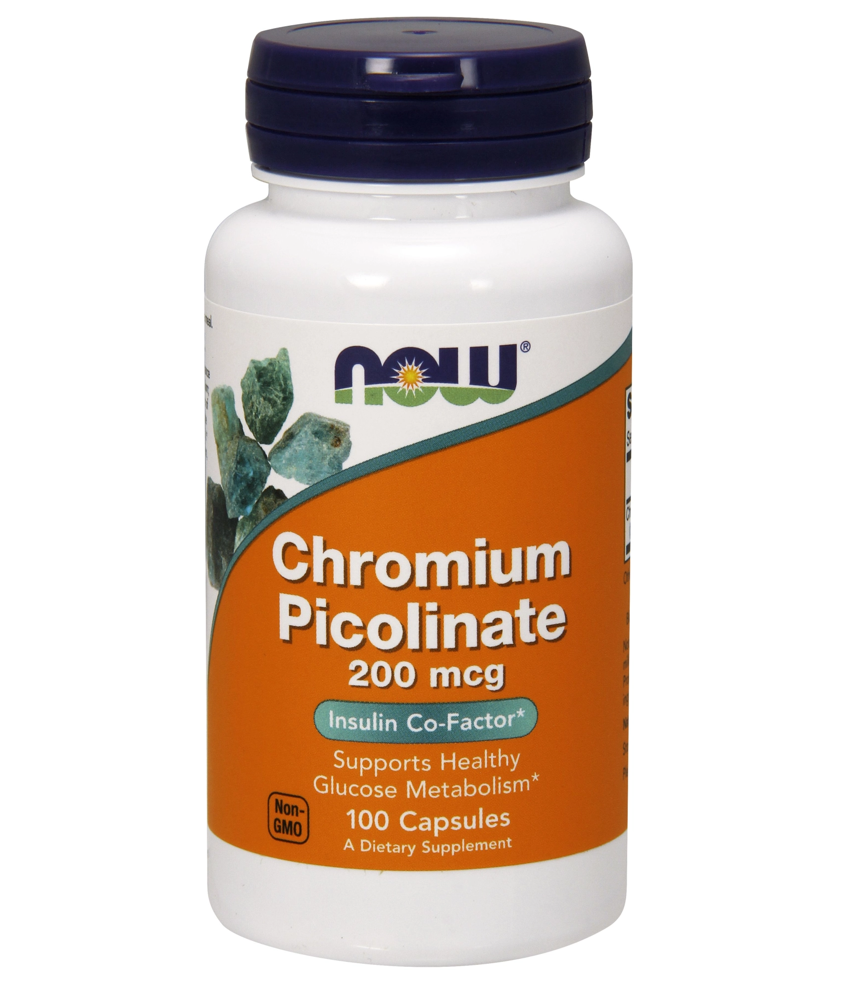 Picolinato de Cromo, 200mcg, 100 Cápsulas Now,