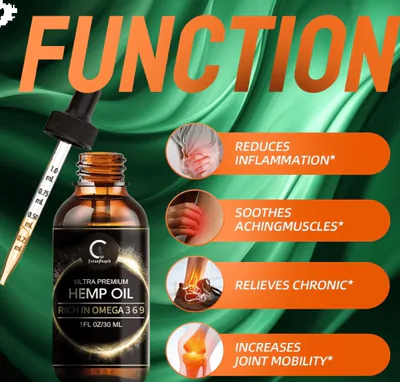 Hemp Oil, Óleo de Cânhamo com Ômega, Auxilio no Sono, relaxamento e Estresse, 12,000mg, 30ml, GreenPeople