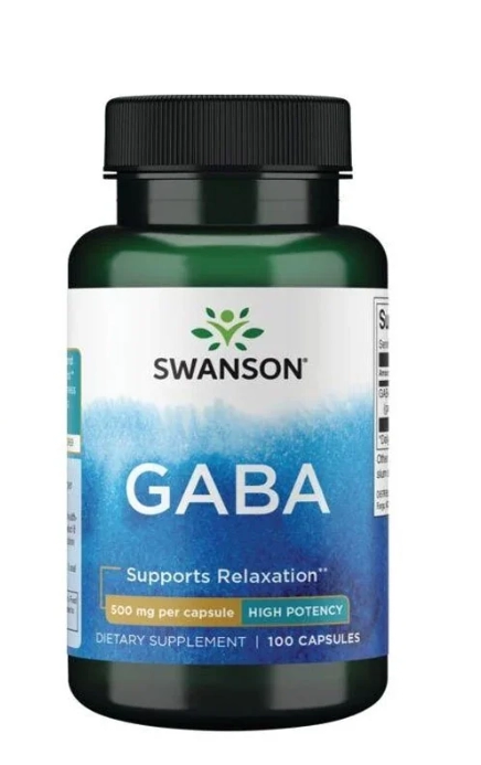 GABA 500mg, 100 Cápsulas, Swanson