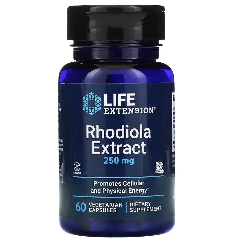 Extrato de Rhodiola, 250 mg, 60 Cápsulas, Life Extension