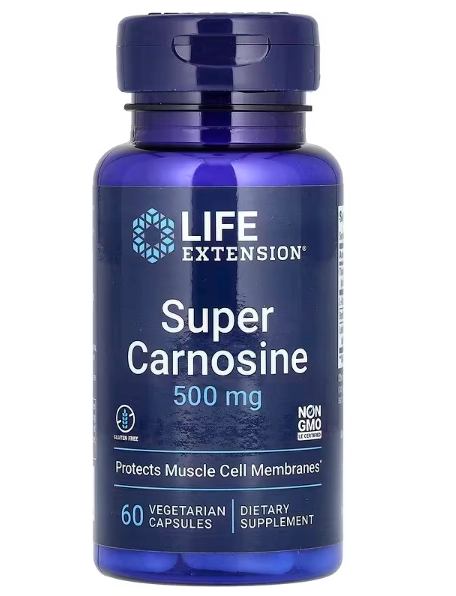 Super Carnosina, 500mg, 60 Cápsulas, Life Extension