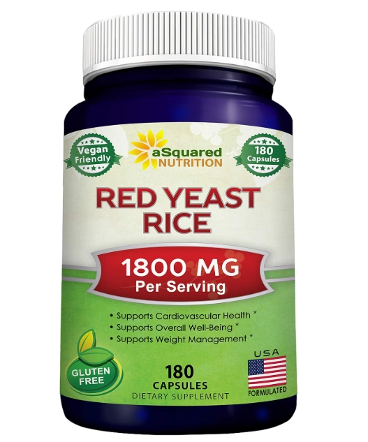 Red Yeast Rice, Arroz com Fermento Vermelho, 180 Cápsulas, aSquared Nutrition