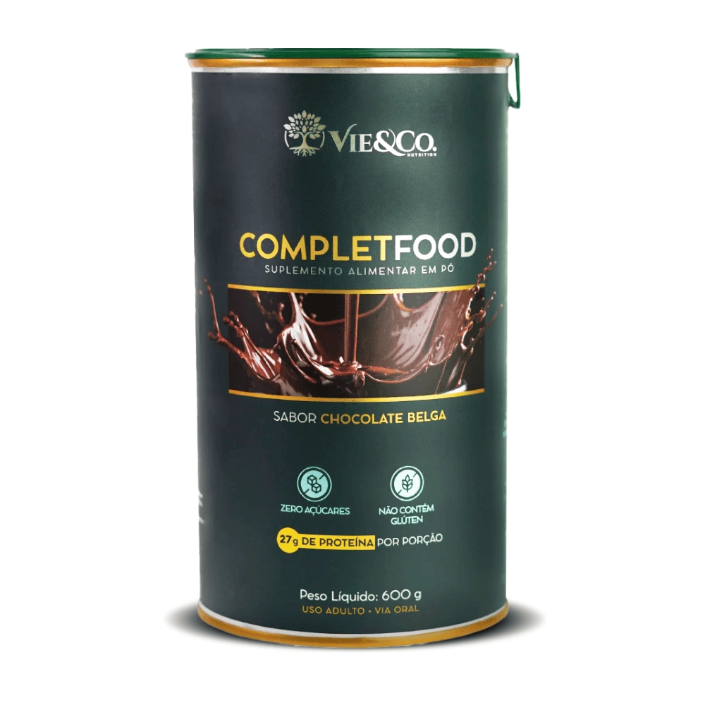 Suplemento Alimentar CompletFood Chocolate Belga 600g - Vie&Co