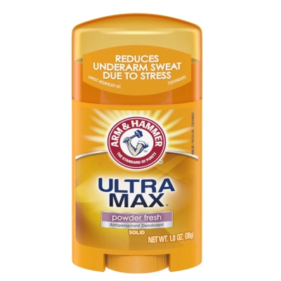 Desodorante Antitranspirante Sólido, Ultra Max, 28g Powder Fresh, Arm & Hammer