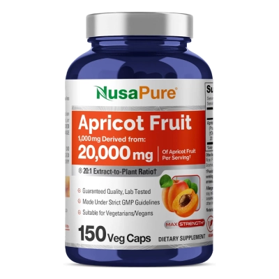  Apricot Fruit 20,000mg 150 Cápsulas Veganas, NusaPure