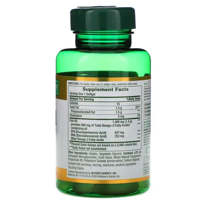 Fish oil (Ômega 3), 1400mg, 39 cápsulas