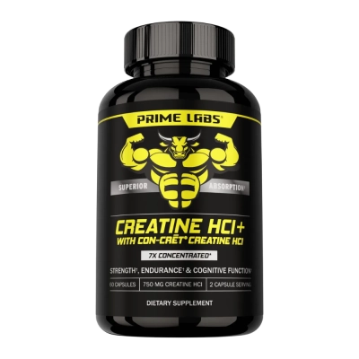 Creatina HCl+ 750mg, Força, Explosão e Performance no Treino, 60 Cápsulas, Prime Labs