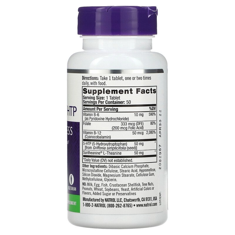 5-HTP 50mg (MOOD & STRESS)  50 cápsulas, Natrol