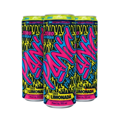 Pré Treino Panic Drink, Sabores 3 Unidades 355ml Cada, Adaptogen