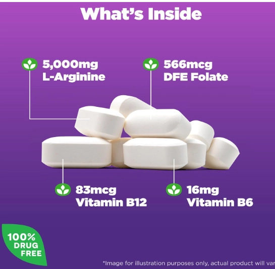L-Arginina Força Extra, 5000mg, 90 Comprimidos, Natrol