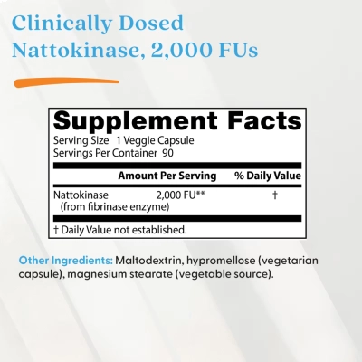 Nattokinase, 2000 FUs, 90 Cápsulas, Doctor's Best