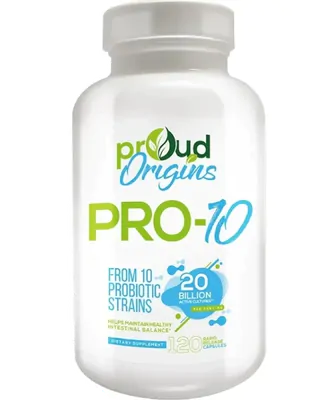 Probiótico Pro-10, 20 Bilhões, 120 Cápsulas, Proud Origins