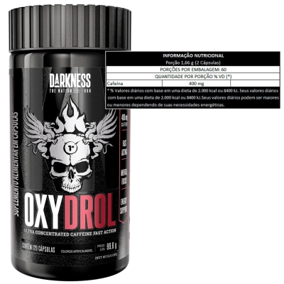 Oxydrol Ultra Concentrado de Cafeína, 400 mg, 120 Cápsulas, Darkness
