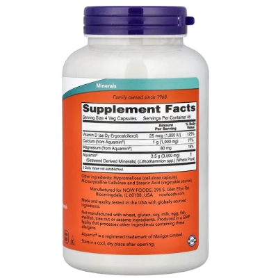 Red Mineral Algae, Algas Minerais Vermelhas, 180 Cápsulas, Now