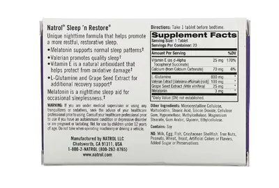 Sleep 'n Restore, 20 comprimidos, Natrol