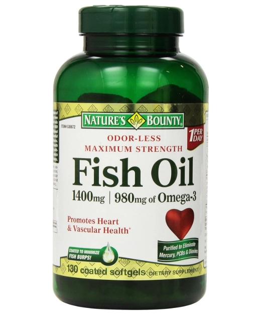 Fish Oil, Óleo de Peixe Ômega-3 1400mg, 130 Softgels, Nature's Bounty