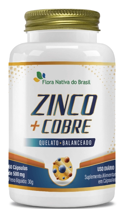 Ferro + Cobre, 500mg, 60 Cápsulas, Flora nativa