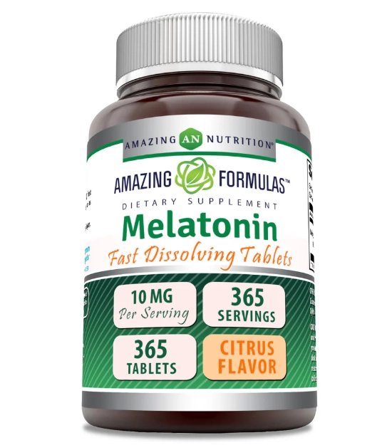 Melatonina 10mg, 365 Comprimidos Sabores, Amazing Formulas