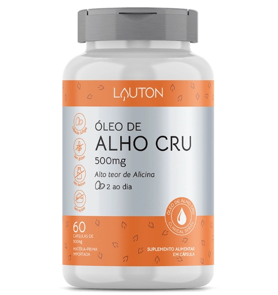 Óleo de Alho Cru, 500mg, 60 Cápsulas, Lauton Nutrition