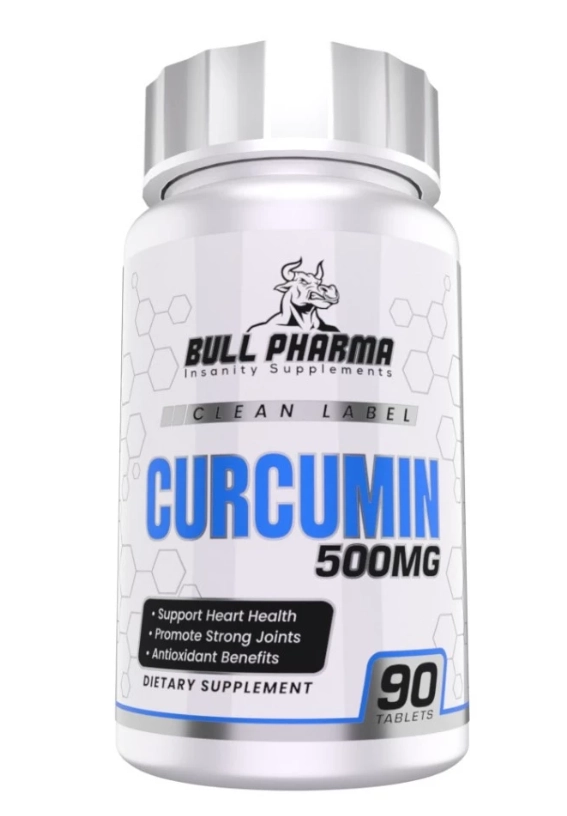 Curcumin, Curcuma 500mg, 90 Tabletes, Bull Pharma