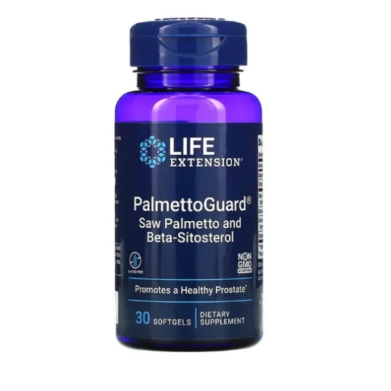 PalmettoGuard, Serenoa repens e Beta-Sitosterol, 30 Cápsulas, Life Extension