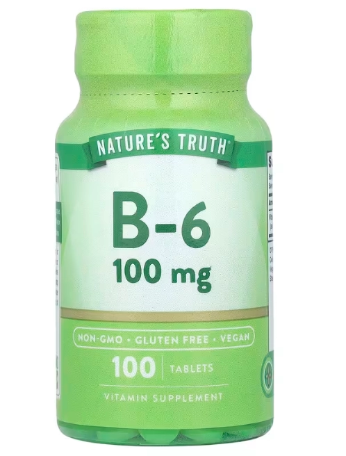 Vitamina B-6 100mg, 100 Comprimidos, Nature's Truth