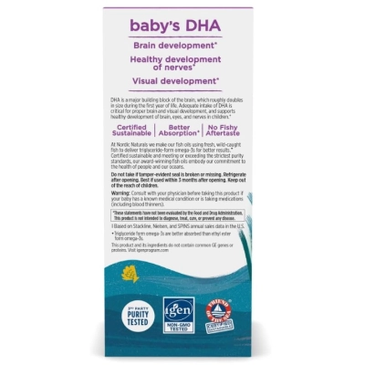 DHA Babys, 60ml Sem sabor, Nordic Naturals