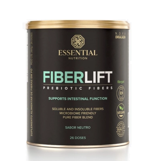 Fiberlift, Fibras Solúveis e Insolúveis, 260g, Essential Nutrition