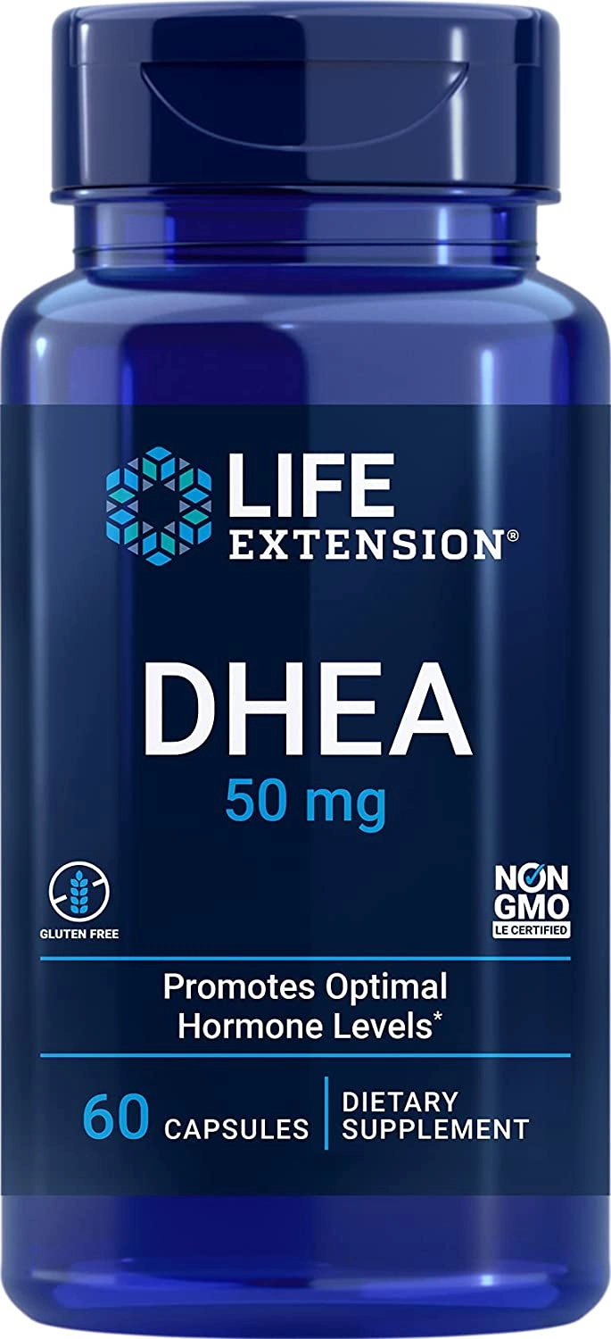 Dhea, 50mg, 60 cápsulas, Life Extension