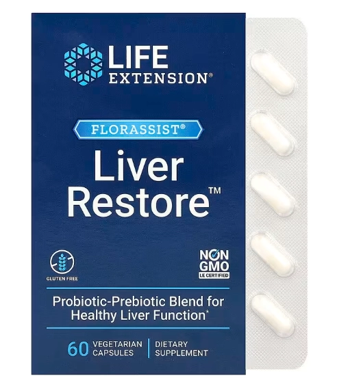 Florassist, Liver Restore, 60 Cápsulas, Life Extension
