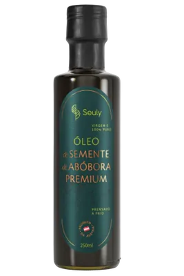 Óleo de Semente de Abóbora Premium, 250ml,  Souly