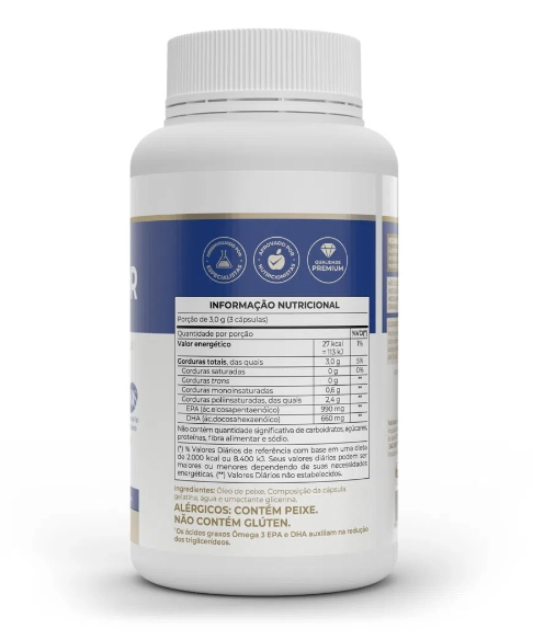 Ômegafor Plus, EPA 990MG/ DHA 660MG, 120 Cápsulas, Vitafor