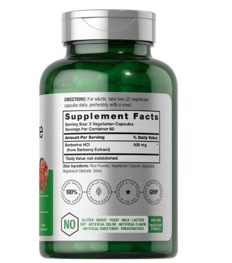 Berberina 500mg, Extrato de Bérberis, 120 Cápsulas, Horbaach
