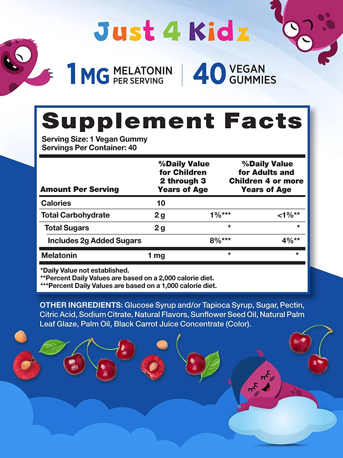 Melatonina Kids 1mg, 40 Gomas, Nature's Truth