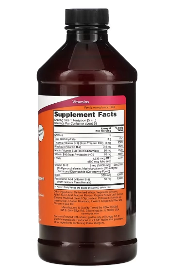 Vitamina Ultra B-12, 5000mcg, 473ml, Now