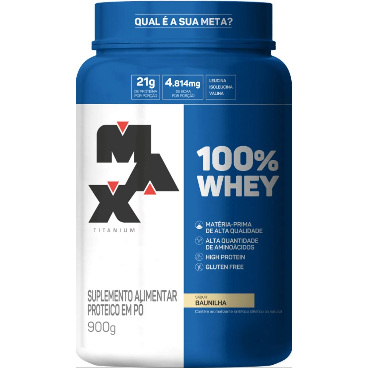 Top Whey 3W + Performance, 900g, Sabor Baunilha, Titanium
