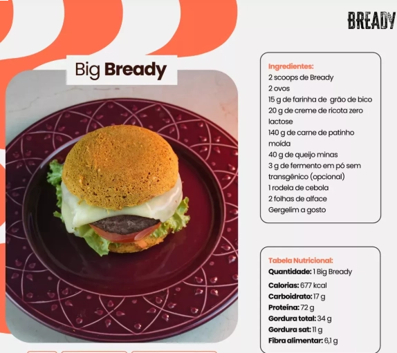 Bready Sabor Pàprica, Super Pão Proteico Low Carb Sem Glúten 400g, Hevo