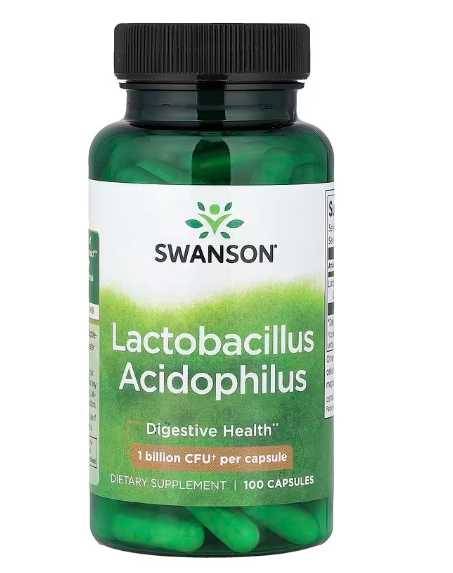 Lactobacillus Acidophilus, 1 Bilhão de UFCs, 100 Cápsulas, Swanson