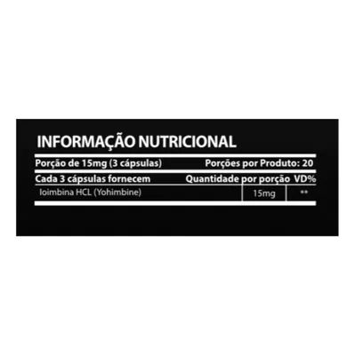 Ioimbina (Yohimbine), 15mg, 60 Cápsulas, Sunfood